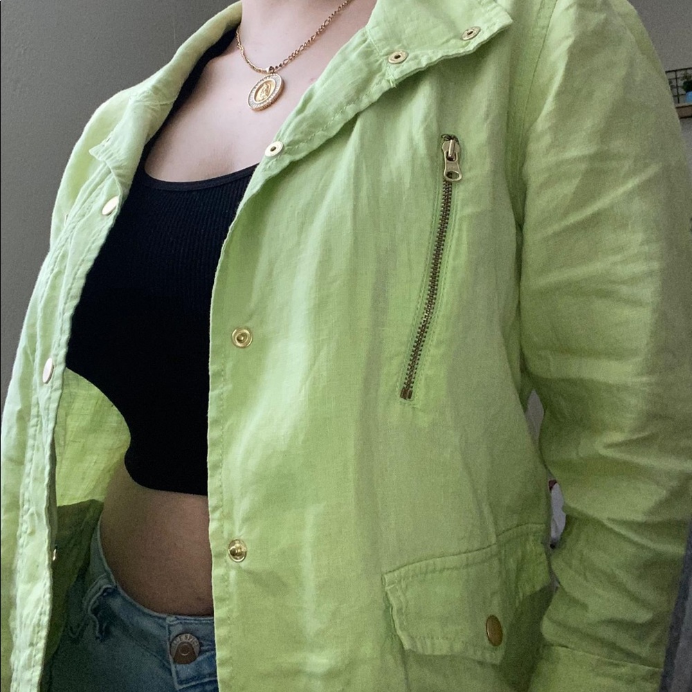 Chico’s Green denim jacket